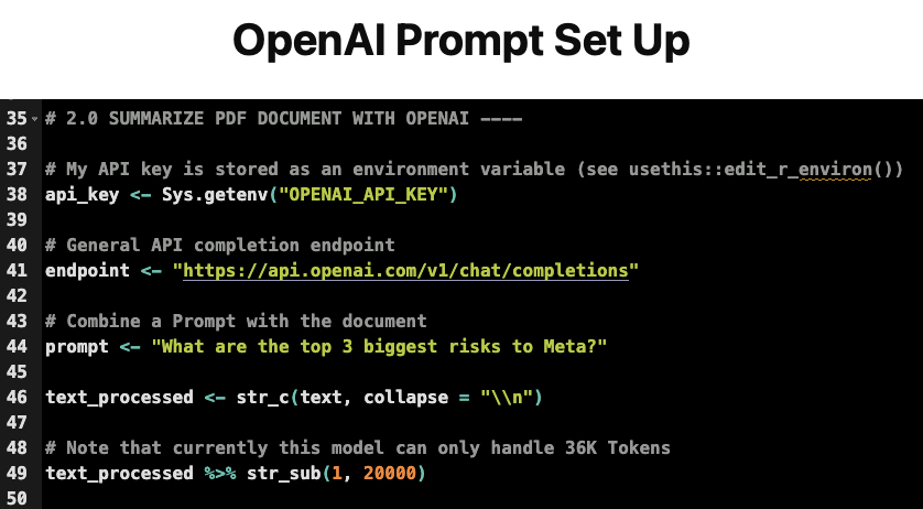 OpenAI Prompt Set Up
