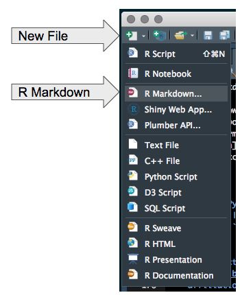 Open A New RMarkdown Document