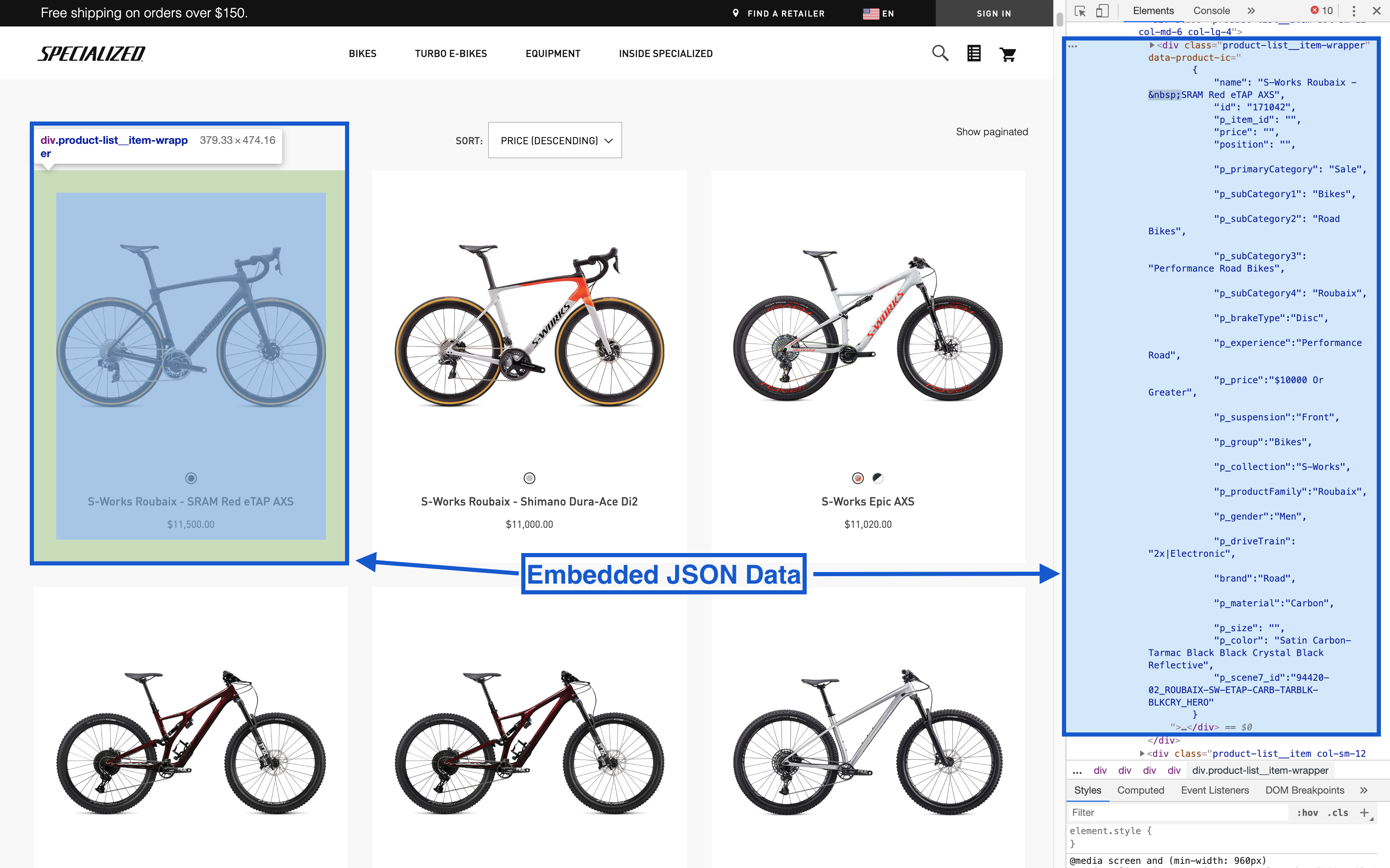 Bike Data as JSON