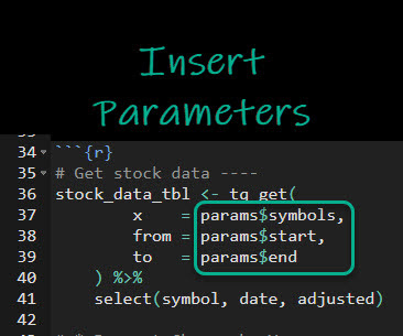 Insert Rmarkdown Parameters
