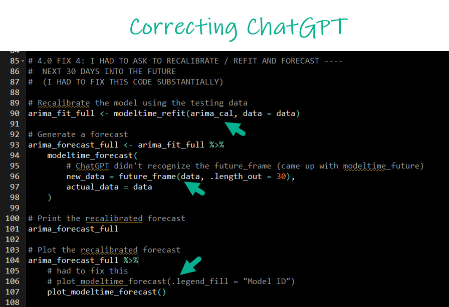 ChatGPT Corrections