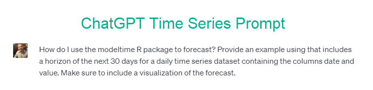 ChatGPT Prompt for time series
