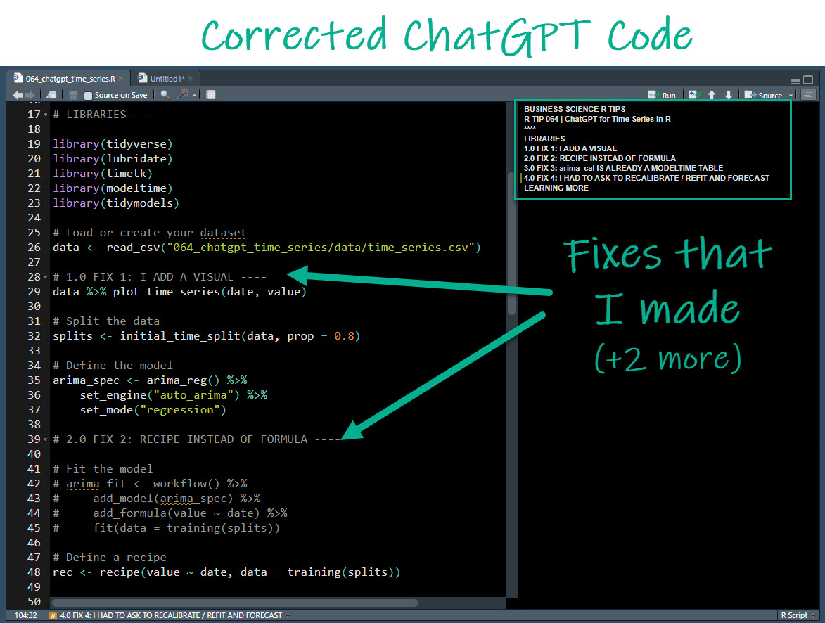 ChatGPT Corrected Code