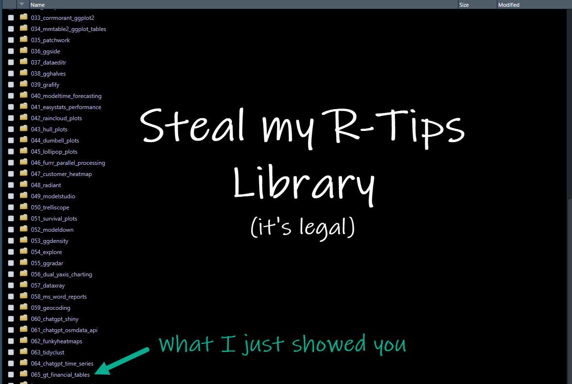 Steal My R-Tips Library