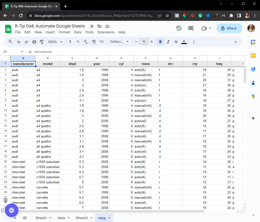 Automate Google Sheets in R with ChatGPT