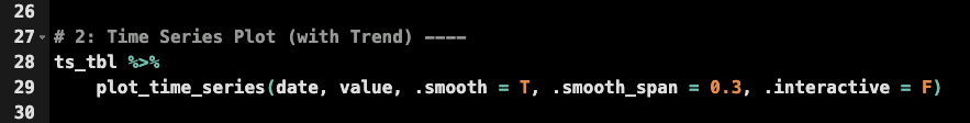 Time Series Smoothing Code