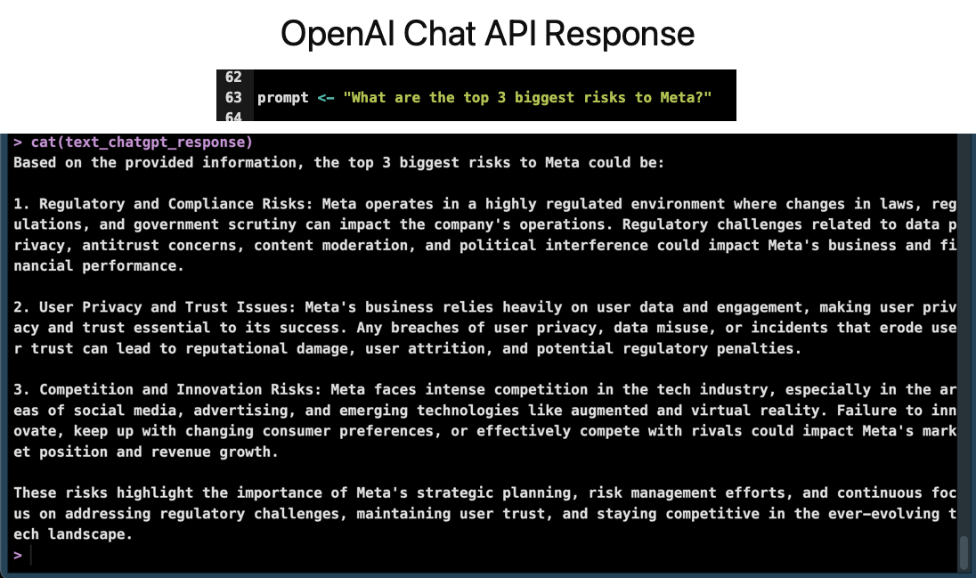 OpenAI Chat API Response