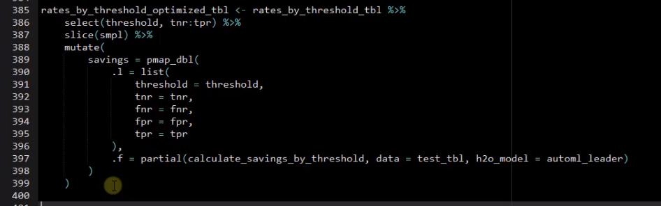 Chapter 8: Threshold Optimization With purrr