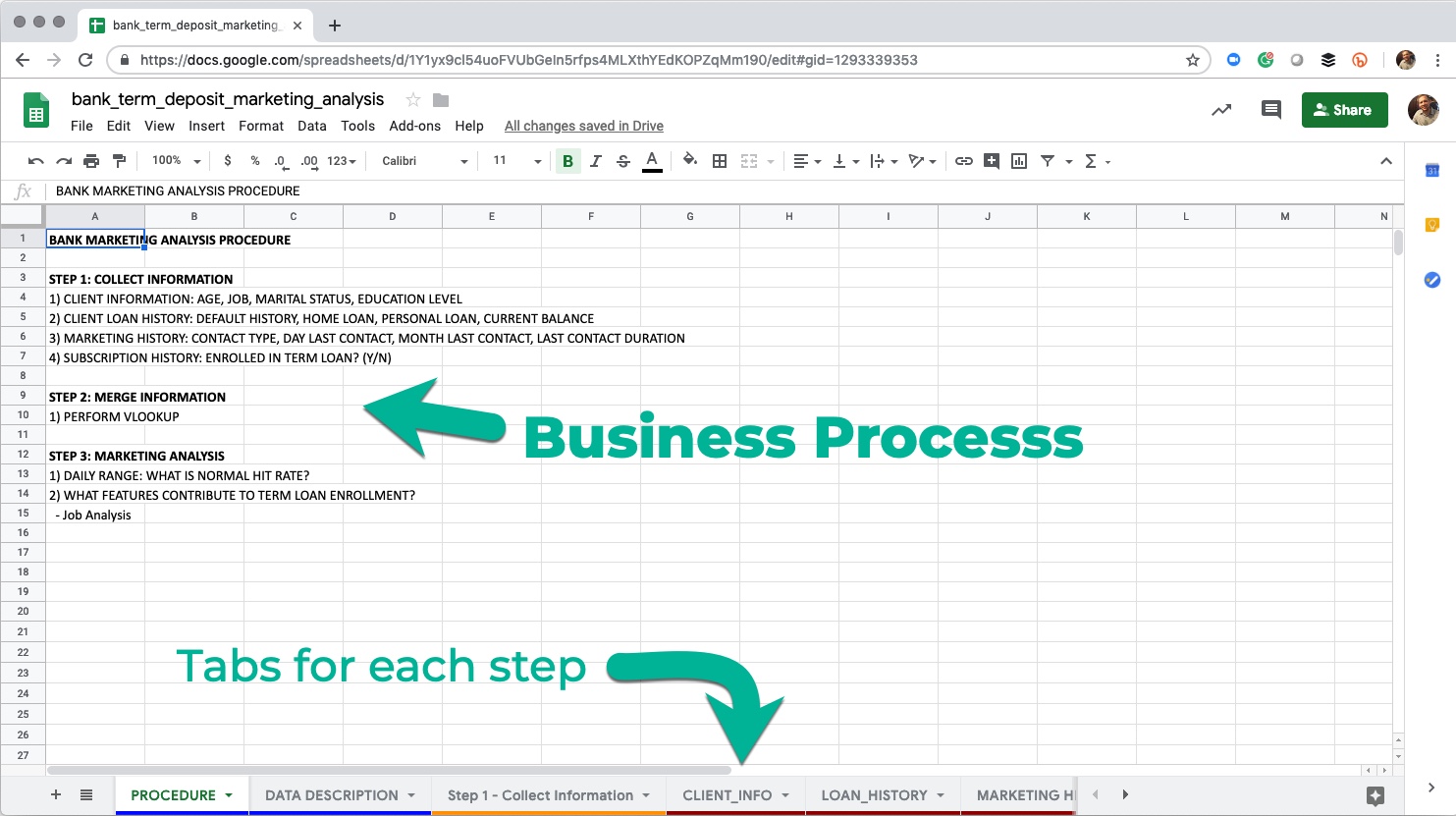 Excel File Contents