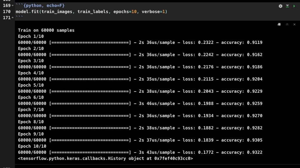 TensorFlow Model Training