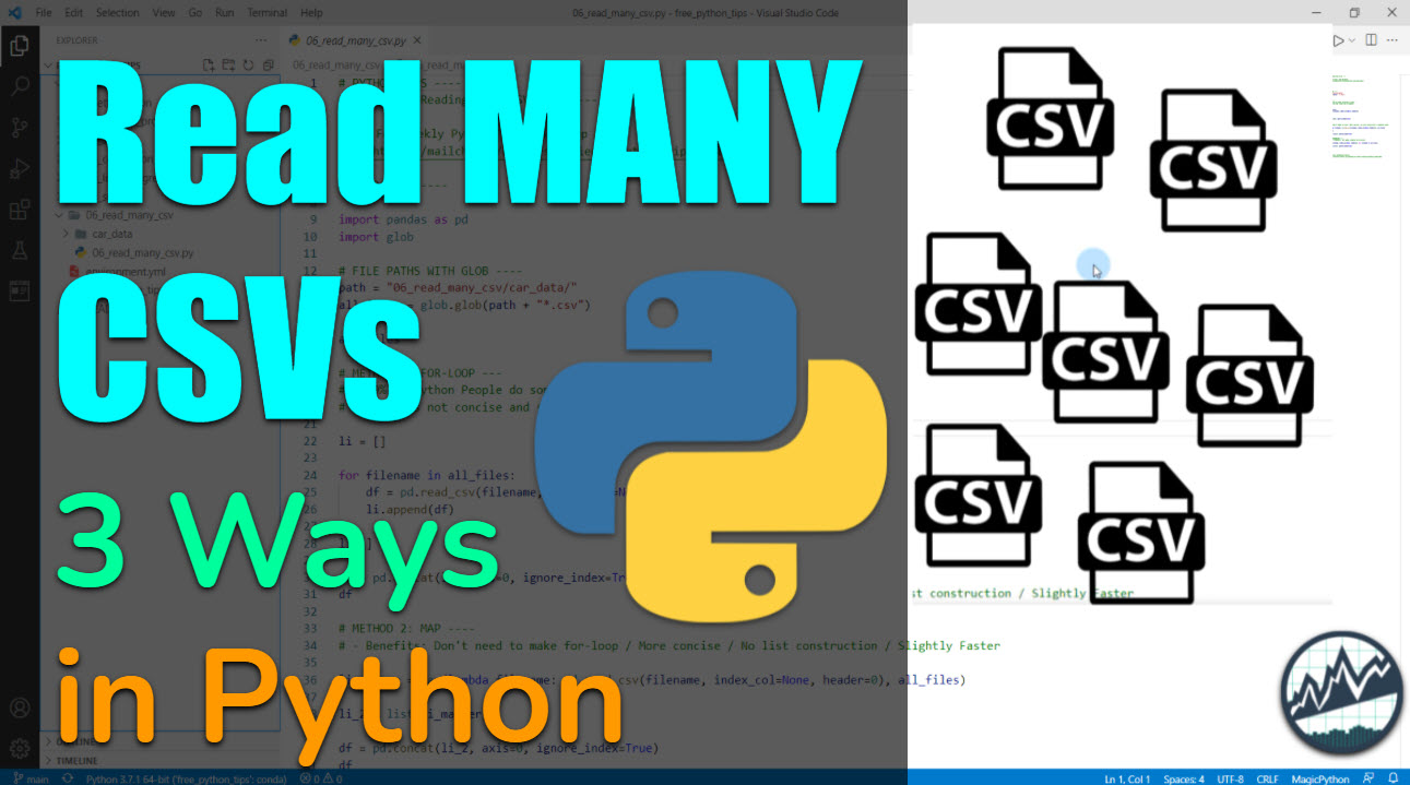 3 Ways to Read Multiple CSV Files: For-Loop, Map, List Comprehension