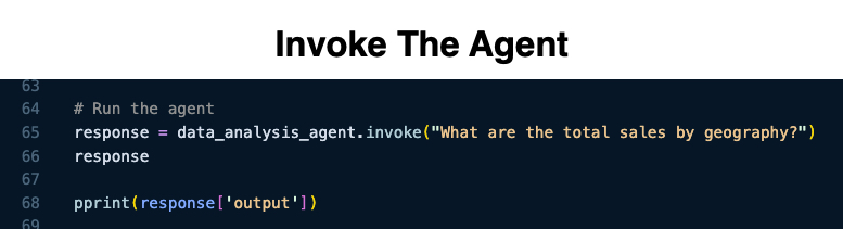 Invoke the agent