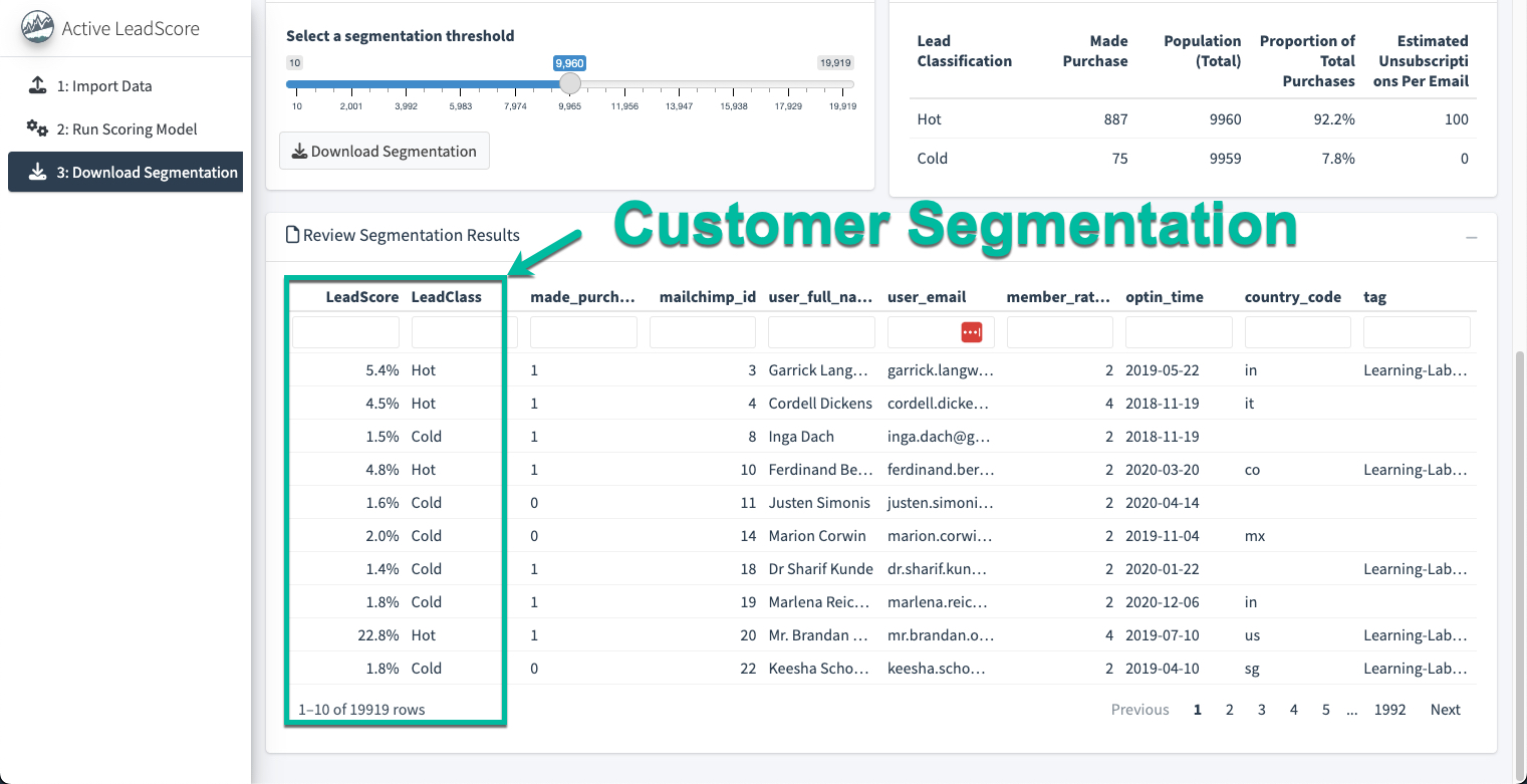 Fig. 8: Download the Customer Segmentation
