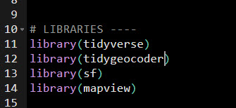 Tidygeocoder Libraries