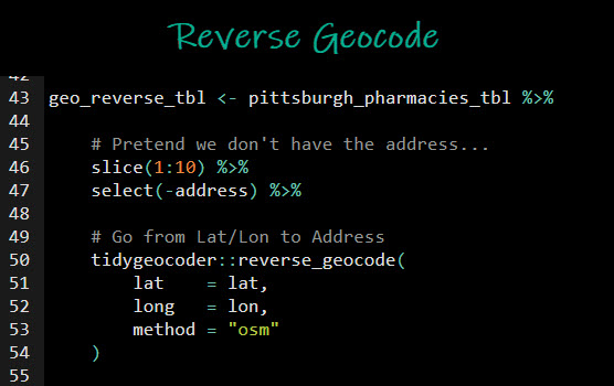 Reverse Geocode Script