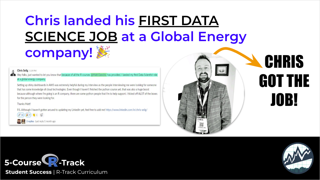 Chris landed his FIRST DATA SCIENCE JOB at a Global Energy company!
